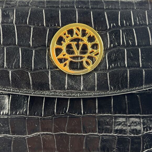 Valentino Garavani Croc Embossed Leather Handbag - Picture 2 of 12